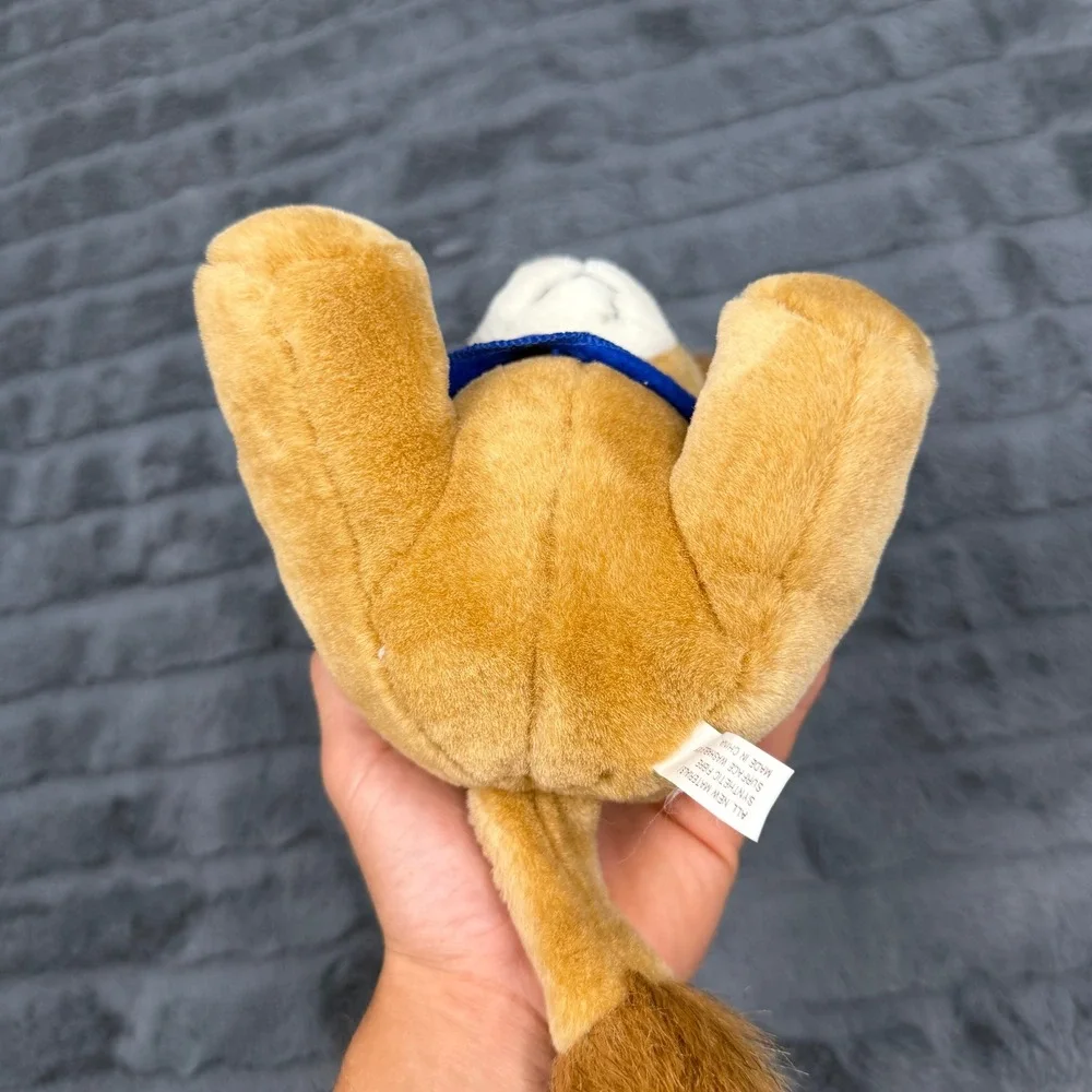 Vintage Allstate Insurance Logo Bear Plush Lion Blue Shirt 1987 1992 Promo 8.5in